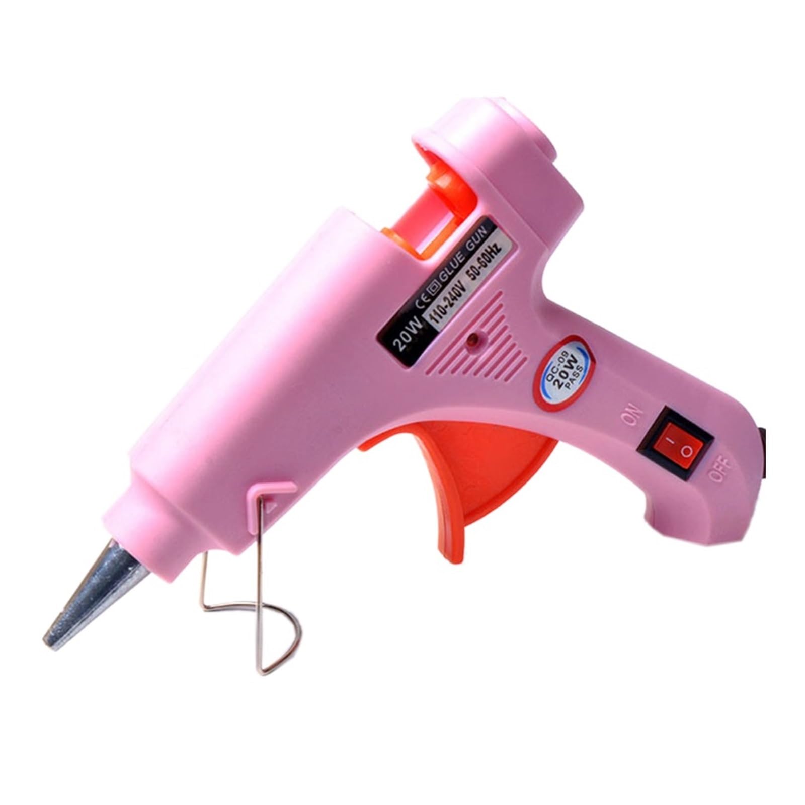 Yfdgd Pink 20W Hot Melt Glue Gun 7Mm Sticks Diy Mini Electric Heat Temperature Repair Tool Industrial Thermo Quick Reliable Flow Bonding(Pink)