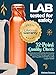 Kitchen Science Authentic Ayurvedic Copper Water Bottle (34Oz /1000ml) With Carrying Canvas Bag & Sleeve For Drinking Water And Leak-Proof