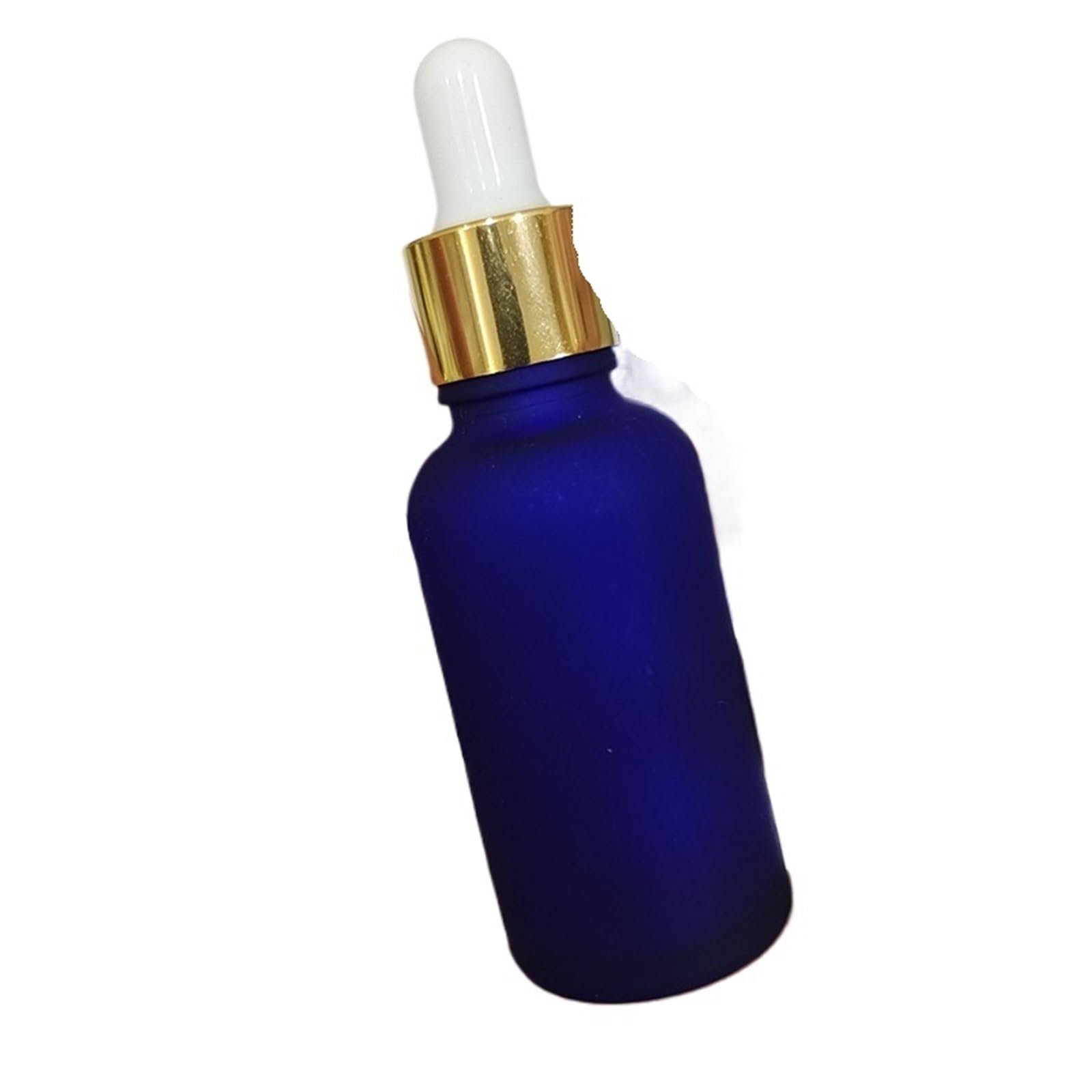 TRRYUIP Mini Pipette Dropper Bottle 6pcs Frosted Cobalt Blue Glass Dropper Bottle Empty Eye Pipette Bottles For Essential Oils Aromatherapy(With gold dropper,10ml)