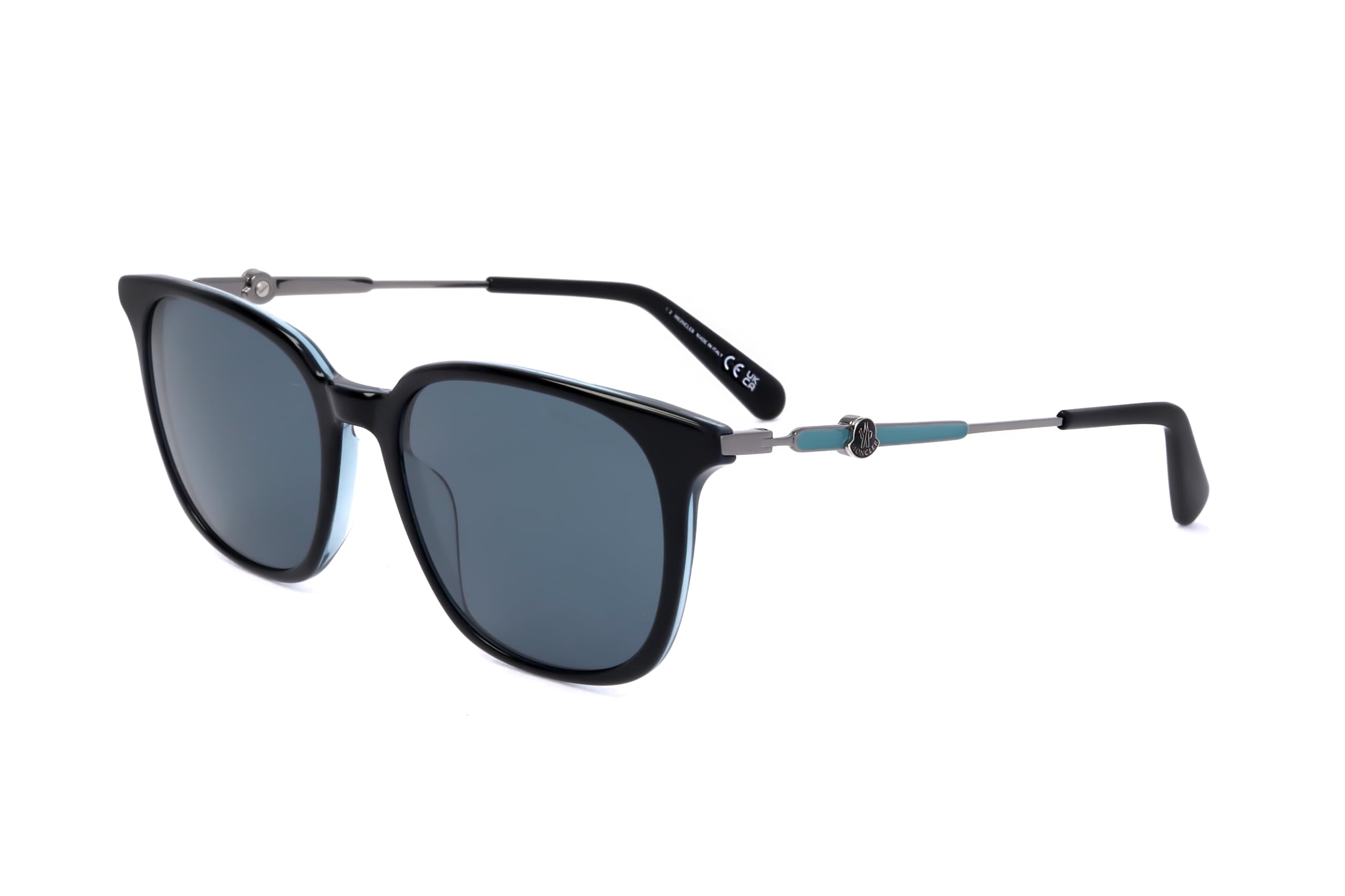 Sunglasses Moncler ML 0225 -F 05V Shiny Bilayer Black And Transp Blue/Lenses