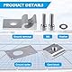 12 Stück Solarpanel Erdungsclips, Solarpanel Erdungsklemme, Aluminiumlegierung Solarmodul Montagehalterungen, 30mm Für Solarmodule Für Solarmodulen Montagehalterungen Gerahmte Panels