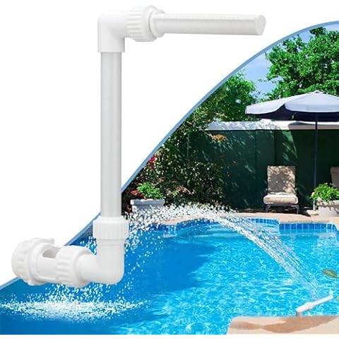 Pool Fountain for above and In-Ground Pools,Dual Spray Pool Waterfall Fountain,Adjustable Pool Sprinkler Fountain Pool Aerator Pool Fountain for Cooling & Relaxation (Unidirectional) Cover