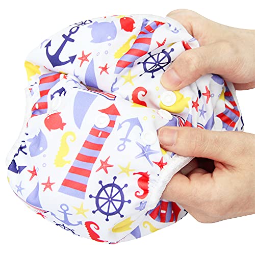 Image of Langsprit 3 Pack Swim Diaper for Baby & Toddle,Reuseable Washable Diaper Swim for Swimming Lesson & Baby Shower Gifts
