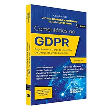 Capa do livro Comentários Ao Gdpr