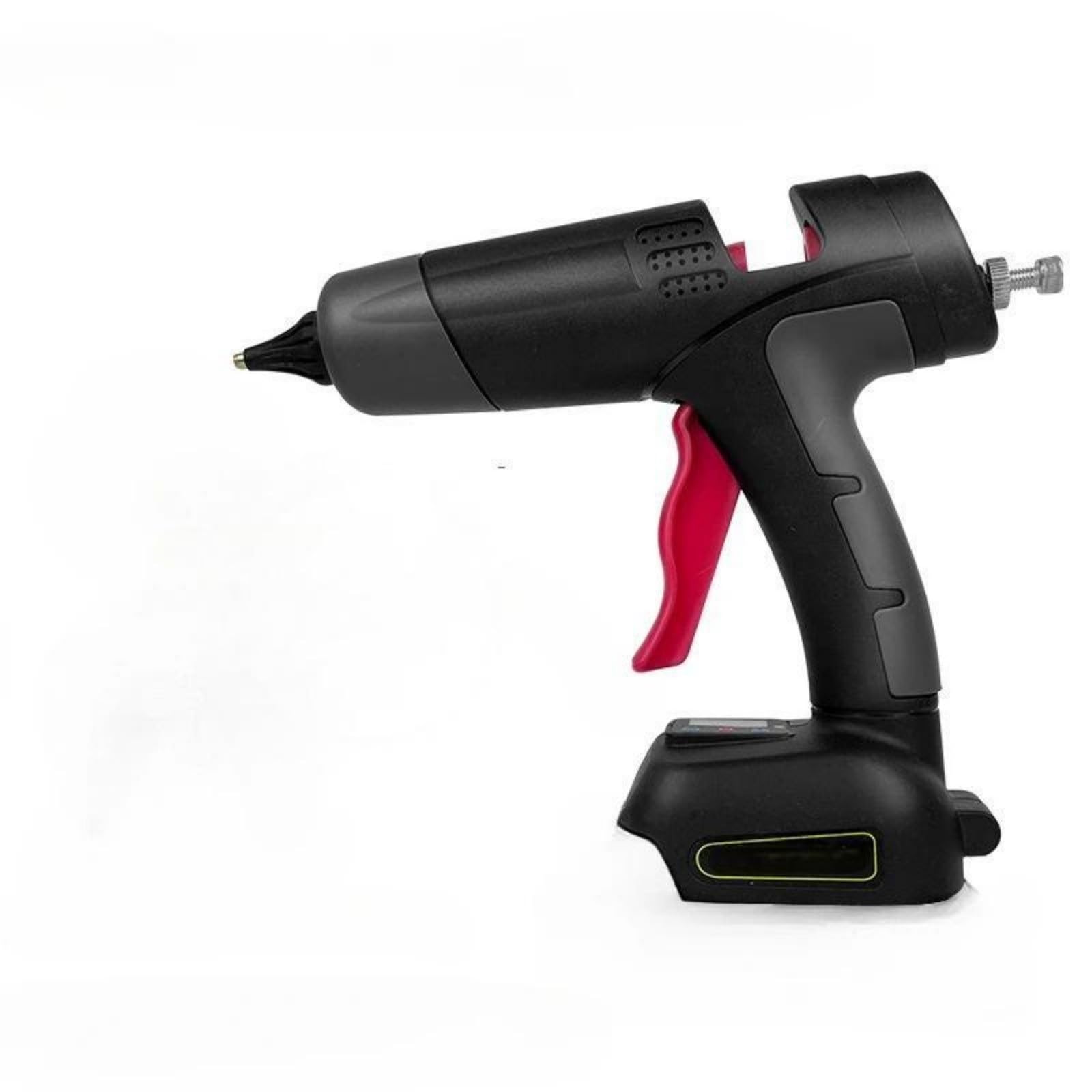 Pistola Silicona Caliente, Pistola de pegamento caliente a batería de 80 /100 W con pantalla for control de temperatura, herramienta de reparación de automóviles para Reparaciones(Only Body-Black)