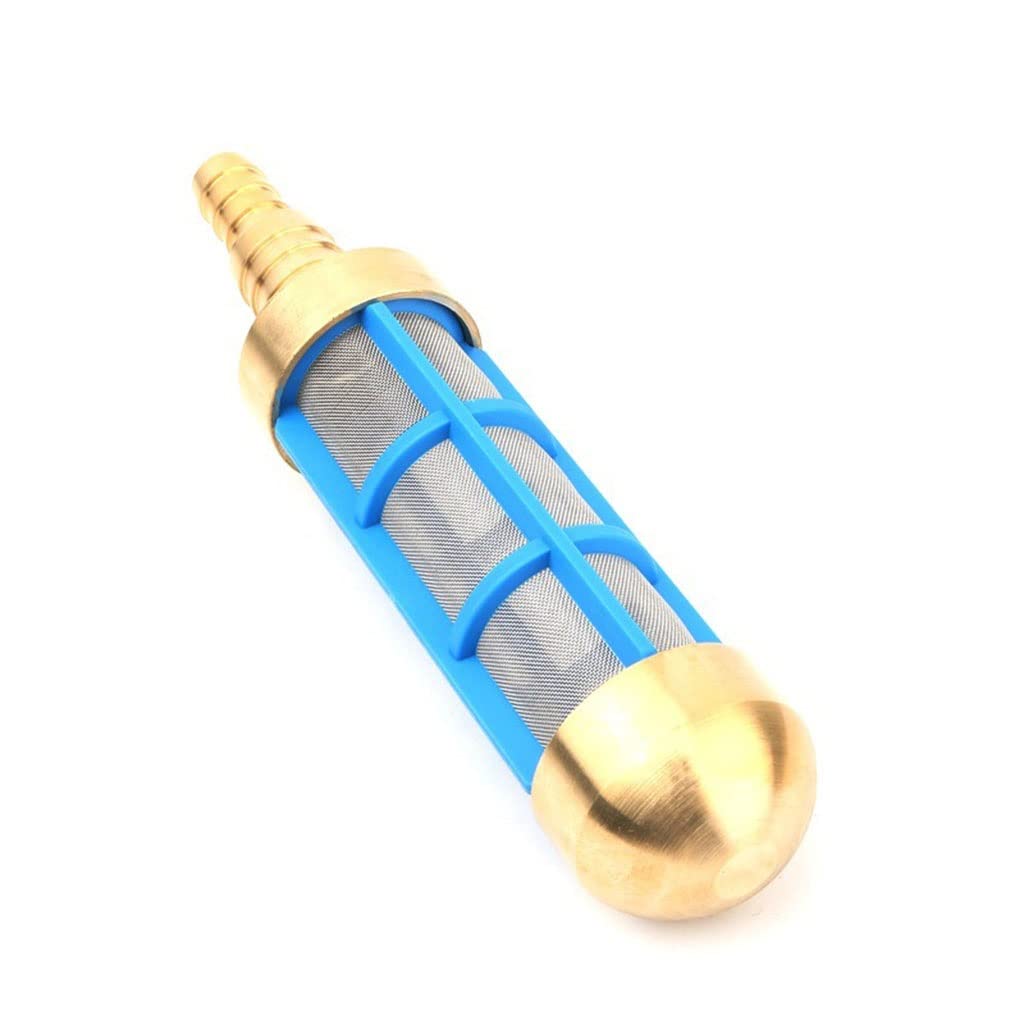 Filtro de manguera de agua en línea de cobre de primera calidad, 1 colador de malla de acero inoxidable for lavado de autos, riego de jardines y protección de bombas