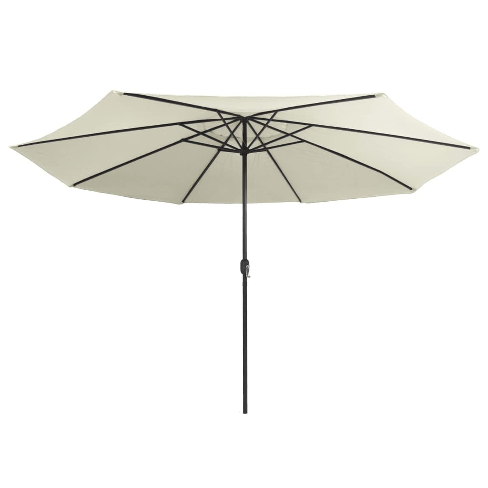Homgoday Sombrilla de jardín con Palo de Metal Blanco 400 cm Sombrilla Terraza Exterior, Sombrilla Jardín Grande Orientable Jardín Parasol Balcón