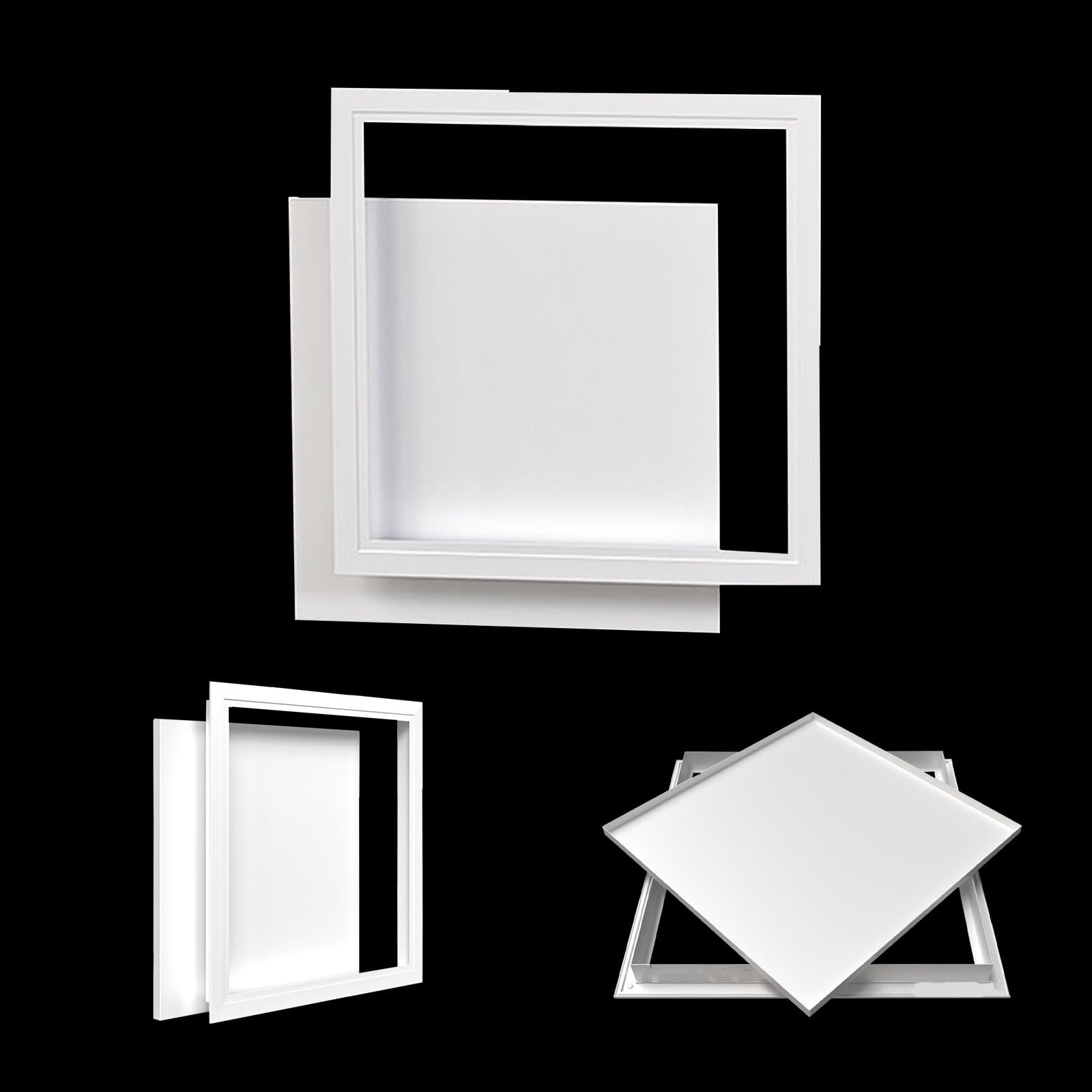 Bliajkswyr White Universal Aluminum Access Panel Door With Keyed Latch 20X20 24X36 30X48 60X80 85X85 Metal Electric Panel Cover Decorative Attic Door Easy Install(35X45cm/14"X18")