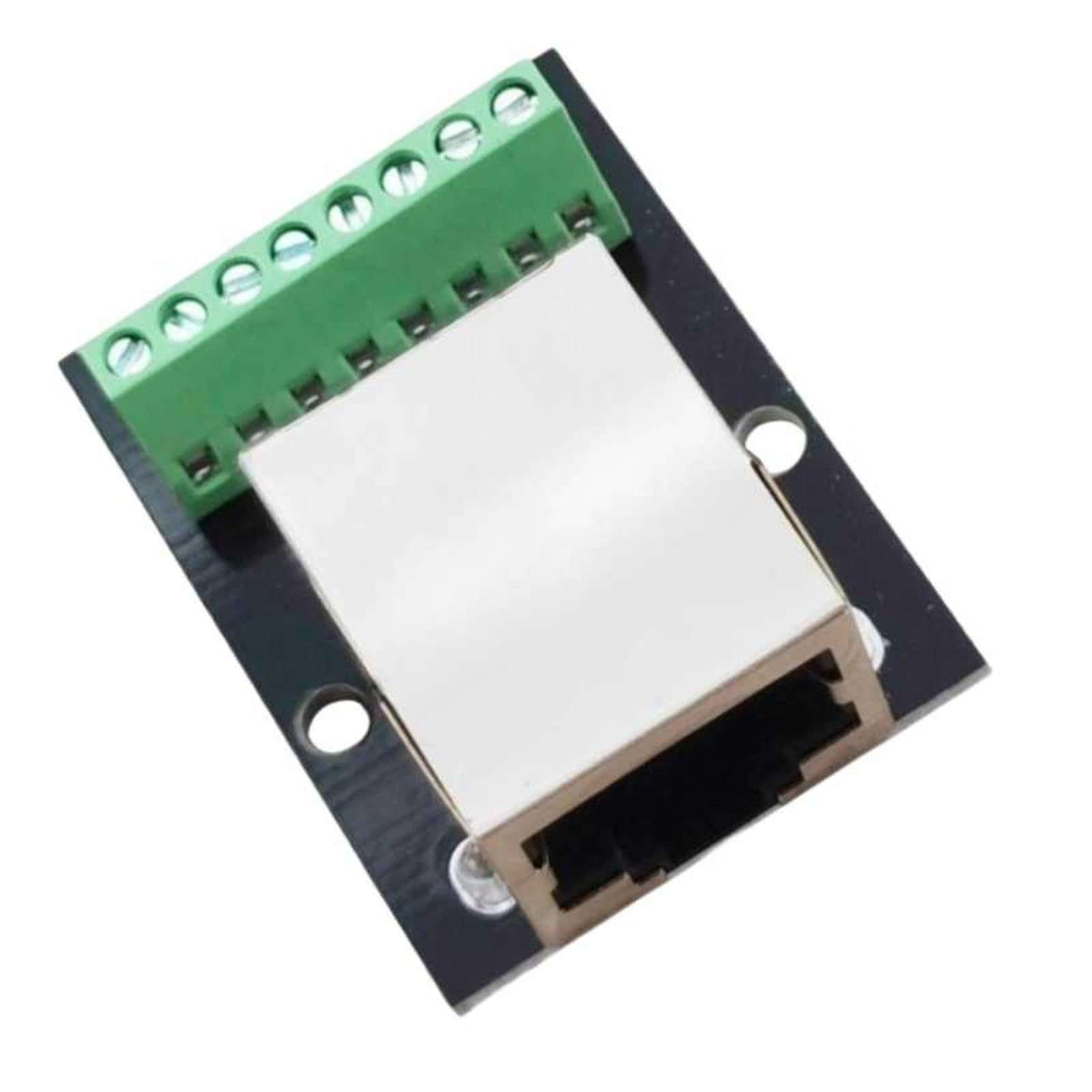 2 pezzi RJ45 8 pin Ethernet Dual Femiblich Terminal Breakout Board,2,54 mm Pitch Doppia presa RJ45, connettore a vite RJ45, doppia presa a 8 pin adattatore (SINGLE BUCHSE)