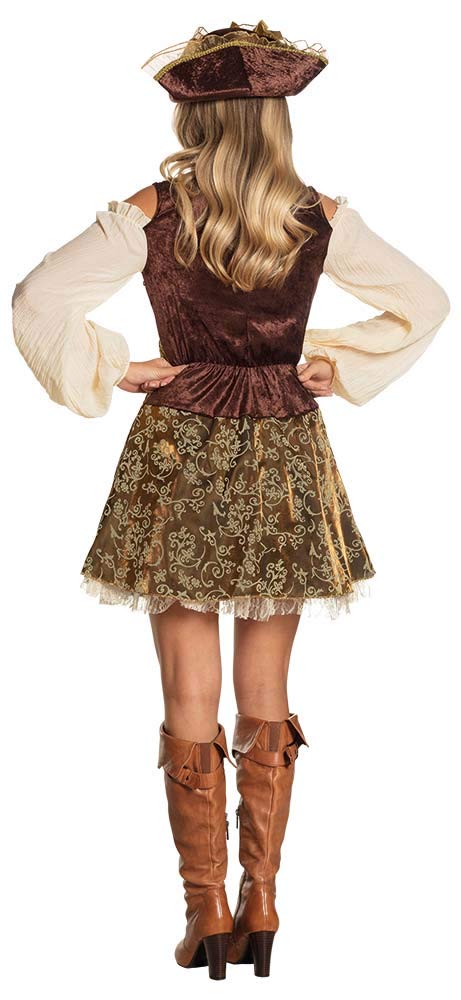 Boland 87.795 - Costume adulto pirata, formato del vestito 40/42, con il cappello