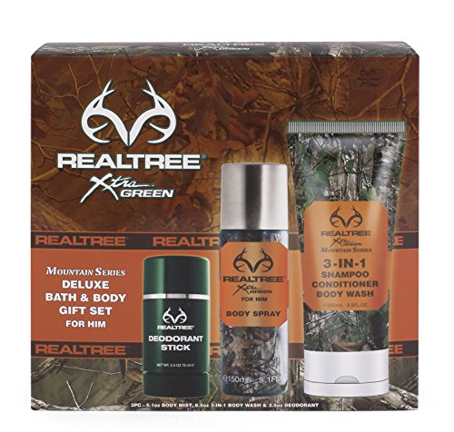 Realtree Mountain Series Bath & Body Gift Set, Men