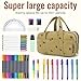 QYQMEYQ Large Pencil Case Pouch, Extra Big Pencil Bags with Zipper, Cute Corduroy Pencil Pouch with 5 Compartments, Pen Bag Wide Opening, Pencil Pouch Organizer, Pencil Box for Teen Girls Adults