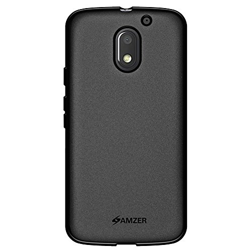 AMZER Pudding Soft Gel TPU Skin Case for Motorola Moto E 3rd Gen, Motorola Moto E3 Power - Black