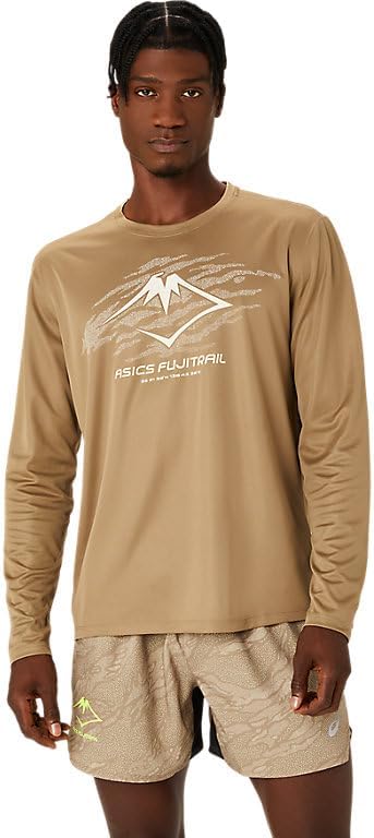 ASICS Men's Fujitrail Logo Long Sleeve TOP Running Apparel