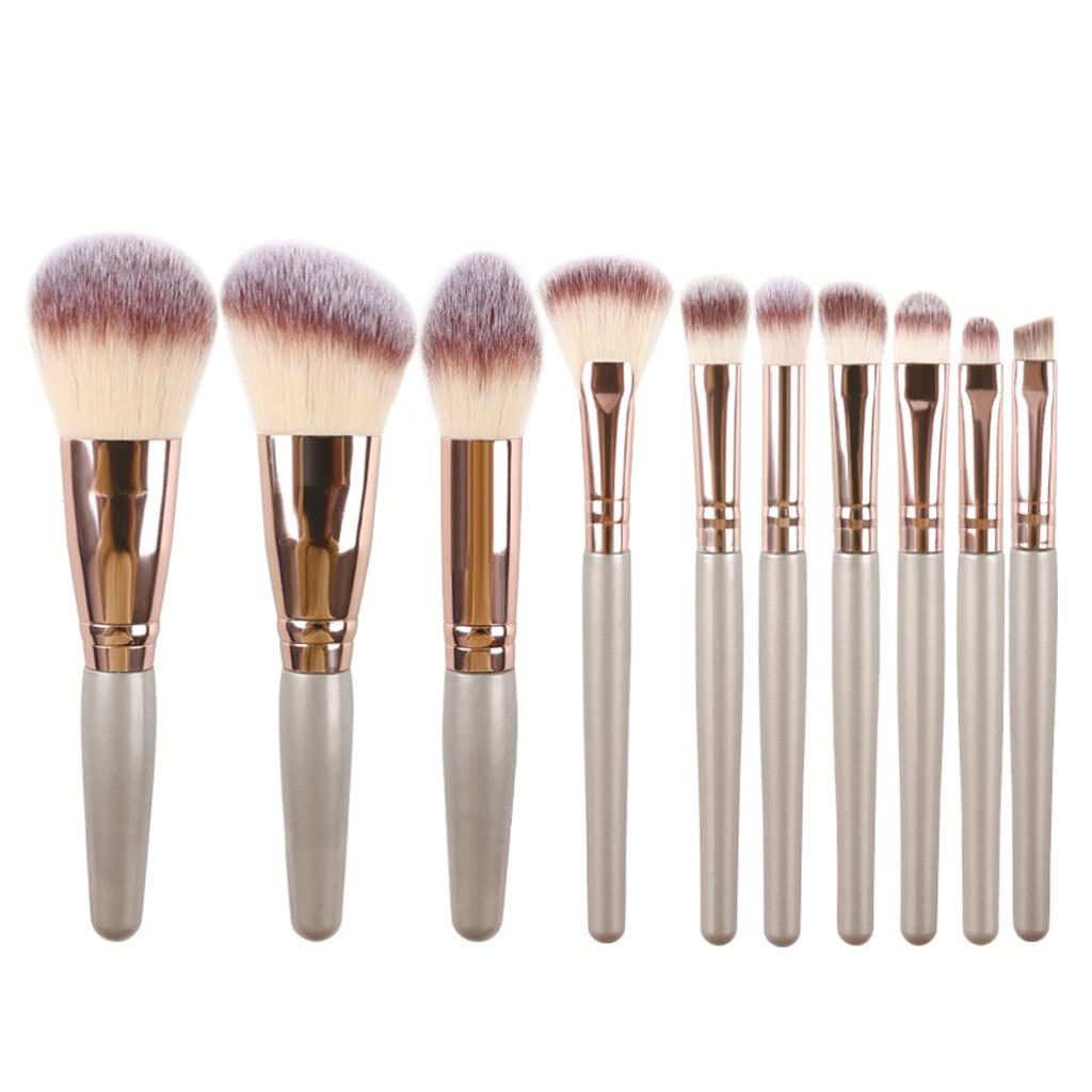 Ensemble de 10 Mini pinceaux de Maquillage Pinceaux complets for Blush et Ombre à paupières Pinceaux à lèvres Outils de beauté