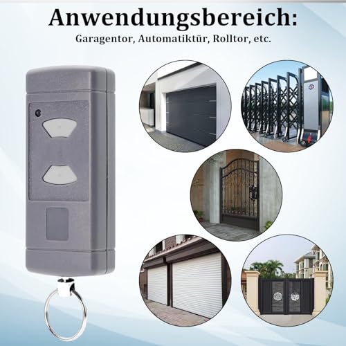3 Stück Garagentoröffner Fernbedienung für Garagentor, Garagentor Fernbedienung, Funkfernbedienung Garagentor, Kompatibel mit Hörmann 40,685 Hz, 2 Kanäle mit Nummernschild