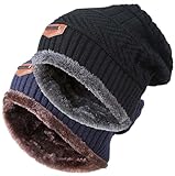 HINDAWI Winter Hats for Boys Kids (5-14 Years) Slouchy Beanie Girls Children Windproof Warm Knit Snow Skull Cap