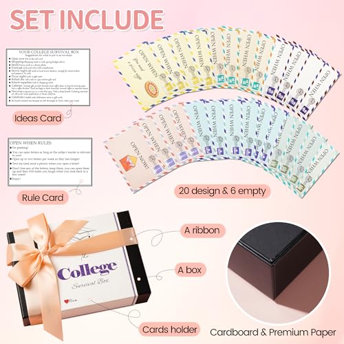 Image of Graduation Gifts 2026-26pcs Open When envelopes,Open When Letters,College Survival Gift Card Book,College Gift Card envelopes Gifts,end of Year Student Gifts for her,him,Friends,Son-Purple