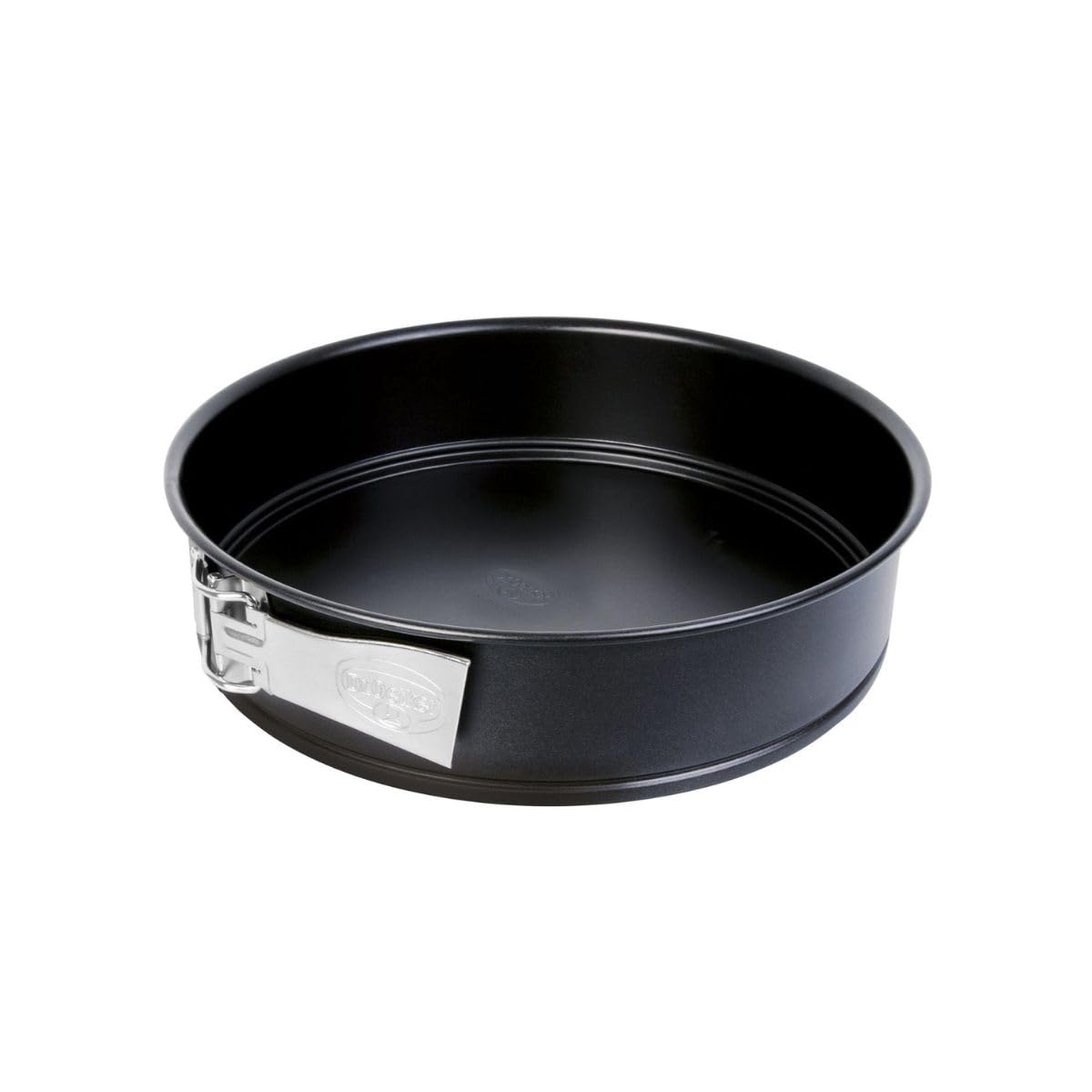 Dr. Oetker 1436 Moule à manqué, Moule à charnière, Moule à manqué à charnière, Moule à gâteau, Moule rond, Moule pâtisserie, Acier inoxydable, Noir, 28 x 6,​5 cm