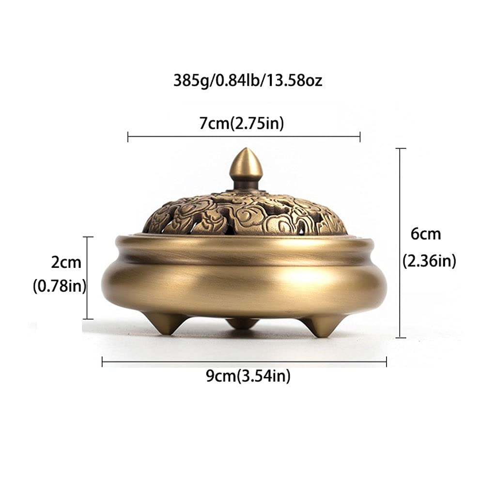 Räucherstäbchenhalter Räucherbrenner Reiner Kupfer Haushalt Indoor Kleine antike Zen Räucherbrenner Weihrauch Stick Sandelholz Aromatherapie Weihrauchbrenner Ornamente Räucherstäbchen Halter ( Color :