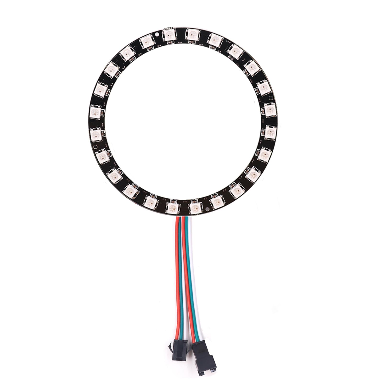 GQL 5V RGB LED Ring, WS2812 IC 5050 SMD Addressable Lights (24 Bits, Black Board)
