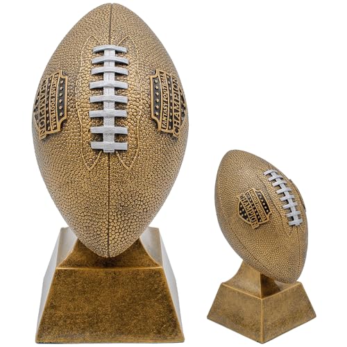 Image of Decade Awards Fantasy Football Champion Trophy, Gold or Silver / 6 or 12 Inch Tall - Engraved Plate on Request