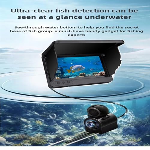 Image of Underwater Fishing Camera with Infrared Night Vision, IP67 Waterproof Portable Fish Finder for Ice Fishing, Kayak, Boat, River & Lake