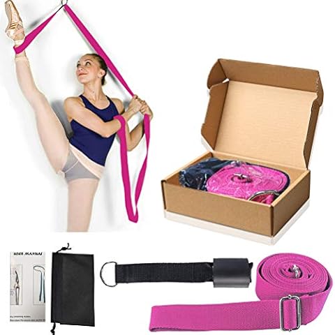 KimDaro Leg Stretcher, Door Flexibility & Stretching Leg Strap - Great for Ballet Cheer Dance Gymnastics or Any Sport Leg Stretcher Door Flexibility Trainer Premium Stretching Equipment (Rose) Cover