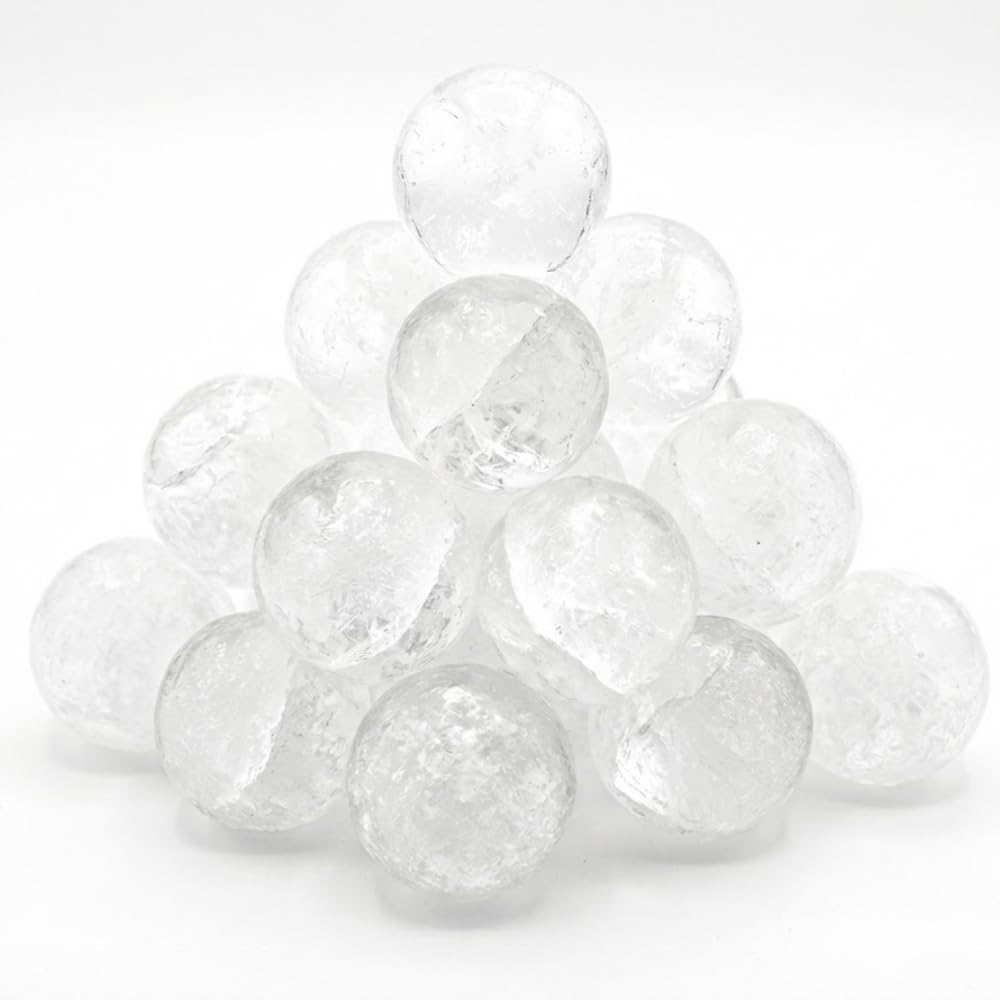 IONIX Pack of 30 Antiscalant Solid Balls, Convert Hard to Soft Water, Food Grade Material, Anti Scaling Balls for RO, for Tank, for Washing Machine, 30 Pieces, Transparent