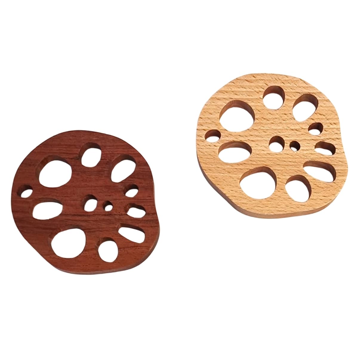 CTRLZS Wooden Tea Cup Teacup Pad 2pc Solid Wood Coaster Mark Insulation Pad Anti Scalding Root Slices