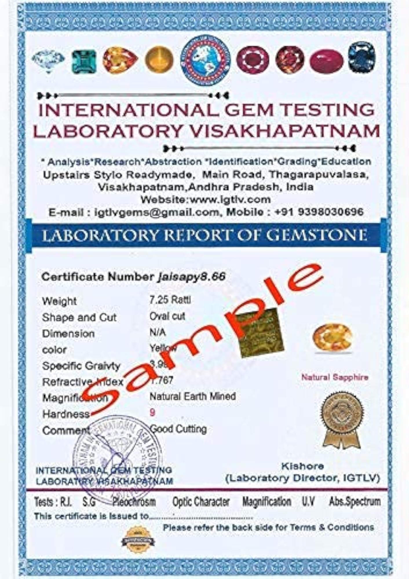 Certified Yellow Sapphire Pukhraj Stone Natural Gemstone