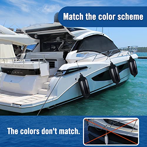 Image of Affordura Boat Fender 4 Pack Boat Bumpers Fenders with 4 Ropes