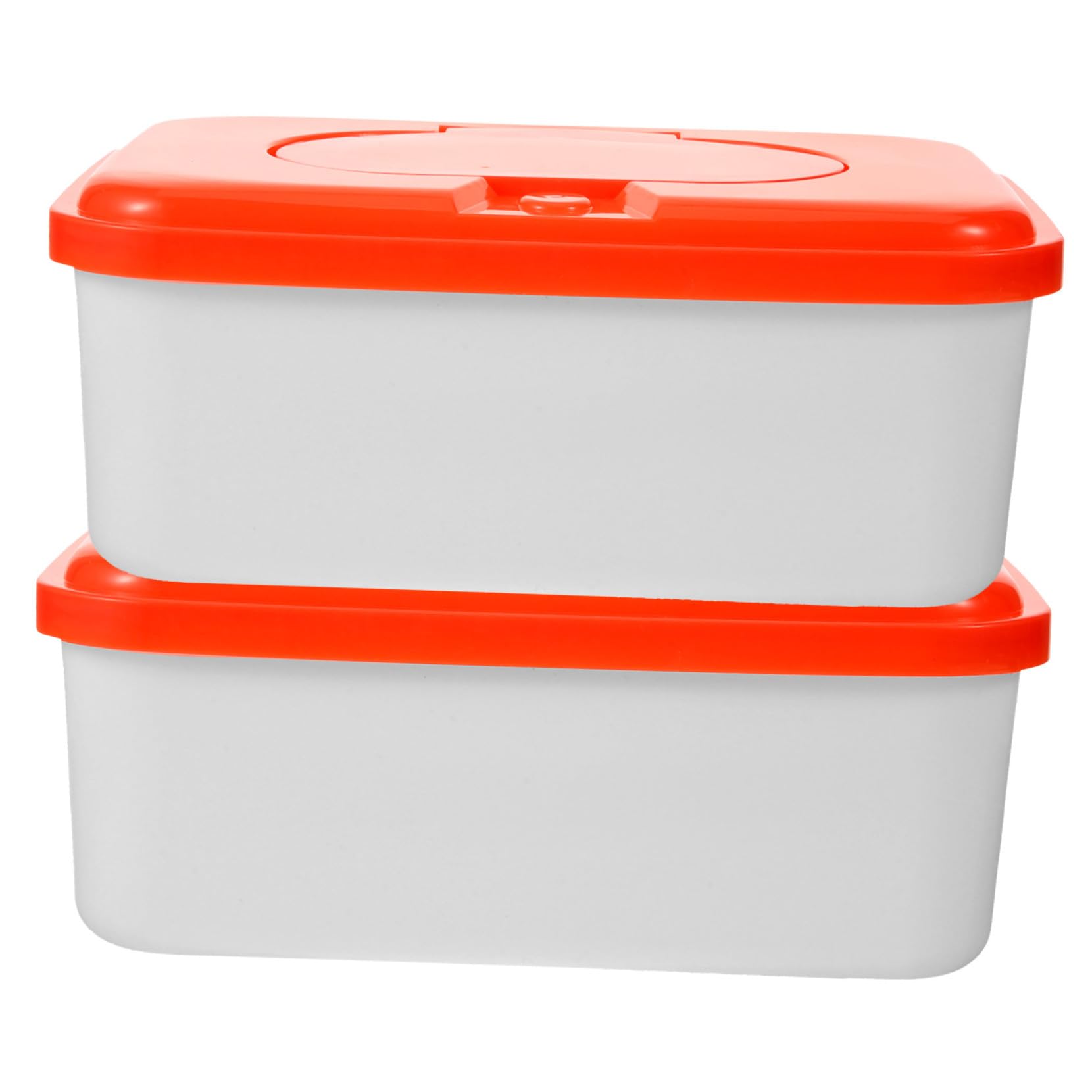 Contenedor de Toallitas Húmedas Color Aleatorio de Plástico para Bebés 2 Unidades Naranja, Ligero y Portátil Adecuado para Baño y Sala de Estar