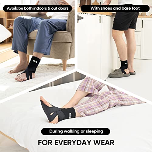 Neofect Drop Foot Brace Black Right Afo Foot Drop Brace For Walking, Drop Foot Brace With Shoes, Stroke Recovery Equipment, Foot Drop Brace For Sleeping, Adjustable Ankle Brace #TOP3