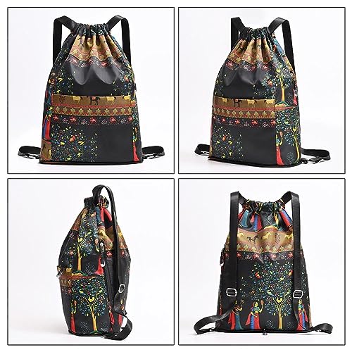 Drawstring Foldable Large Capacity Dry-Wet Separation Travel Sports Backpack, Waterproof Drawstring Bag, Drawstring Backpack for Women2