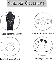 Vista 96 de Cordón para mujer, cordones con cuentas para tarjetas de identificación, soporte para profesores, llavero y correa para collar para mujeres y niñas