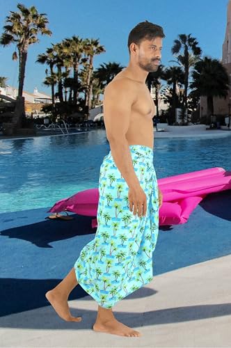 LA LEELA Men's Sarong Swim Wrap Bath Pareo Beach3