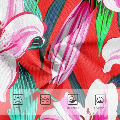 Joisal White Pink Lily Flowers Red Girl Panties Cute Girls Underwear Toddler Cotton Cartoon Undies Kids Briefs 2t3