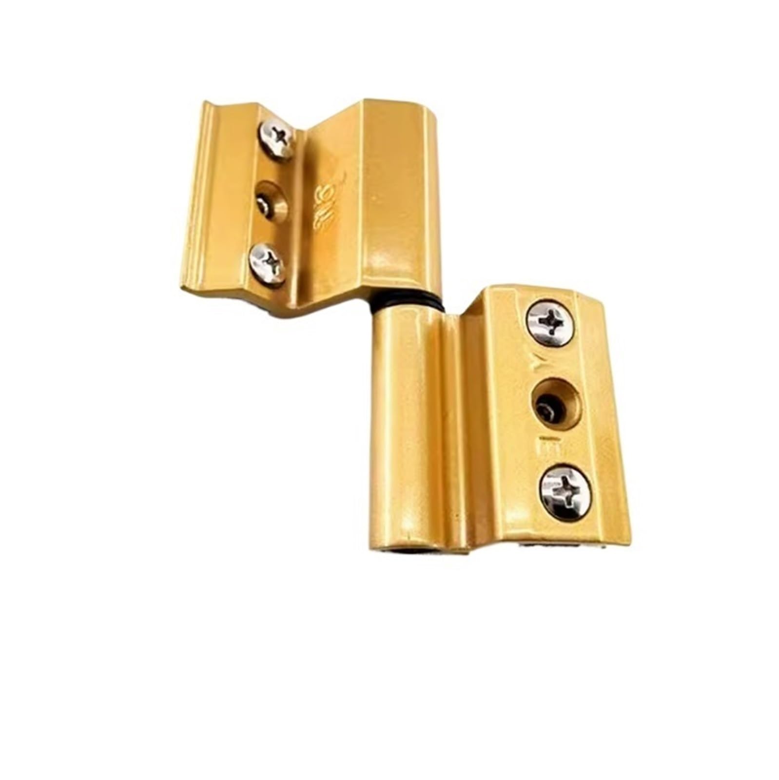 Window Hinge 1 pcs Aluminum Alloy Door and Window Hinge Broken Bridge Heat Insulation Flat Open Hardware Folding Thickened Hinges(Golden-45mm Left)