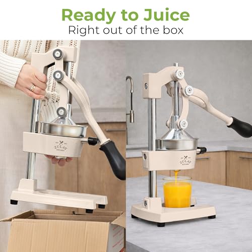 Image of Zulay Kitchen Cast Iron Juicer - Heavy Duty Manual Juicer with Detachable Strainers for Easy Cleaning, Orange Juice Press for Citrus Fruits, Perfect for Bartenders, Juice Lovers & Health Enthusiasts