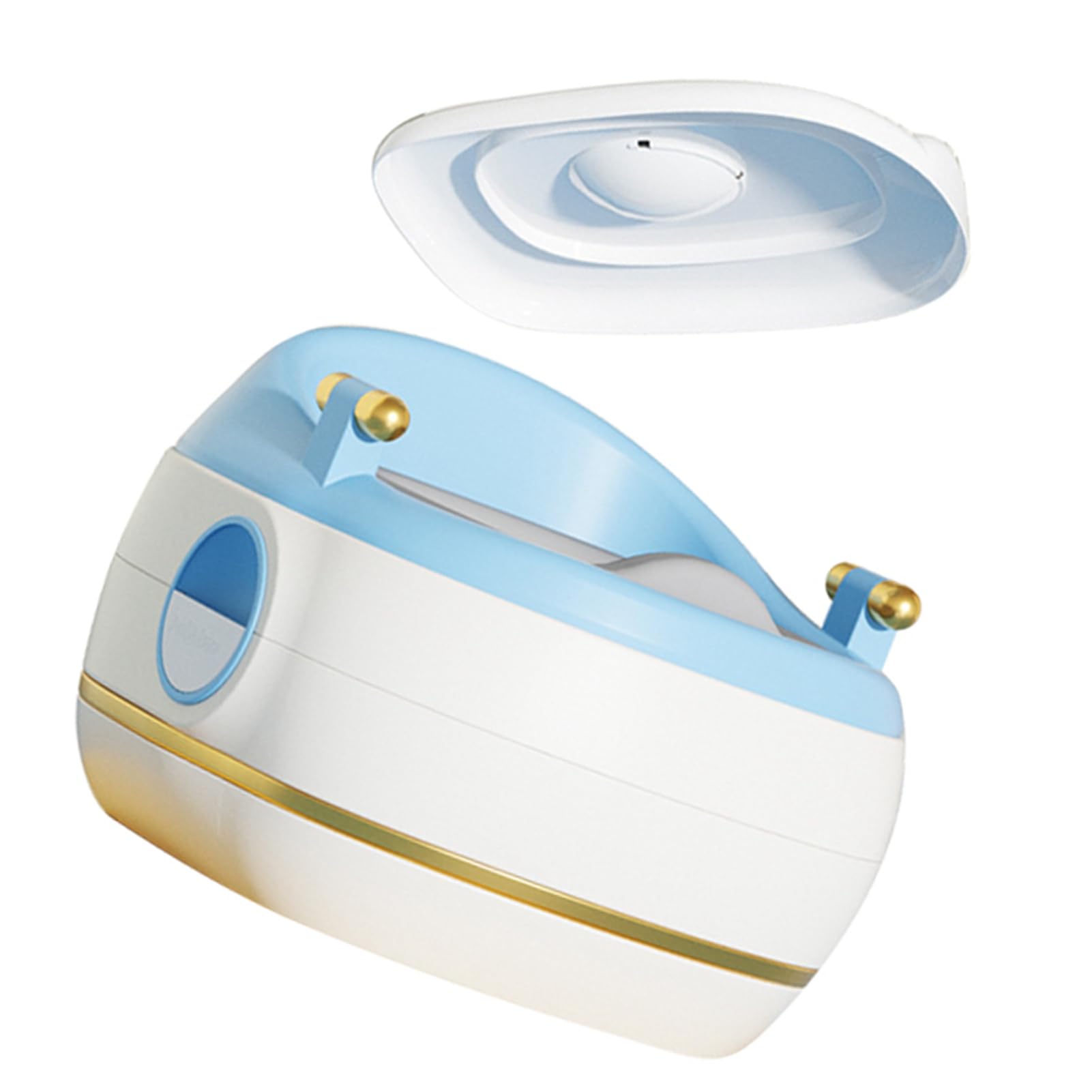 Toilette per bambini vasino per bambini 3 in 1 Vasino multifunzionale antiscivolo con poggiapiedi per ragazzi e ragazze Toilette per neonati in plastica PVC salvaspazio (PVC blu)