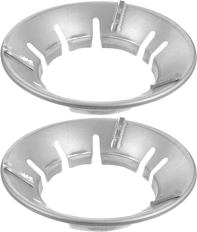 Wear Winks Stainless Steel Gas Stove Burner Ring, Heavy Duty Pan Support and Flame Diffuser for Small Utensils, Anti-Slip, Universal Fit, Silver, Pack...