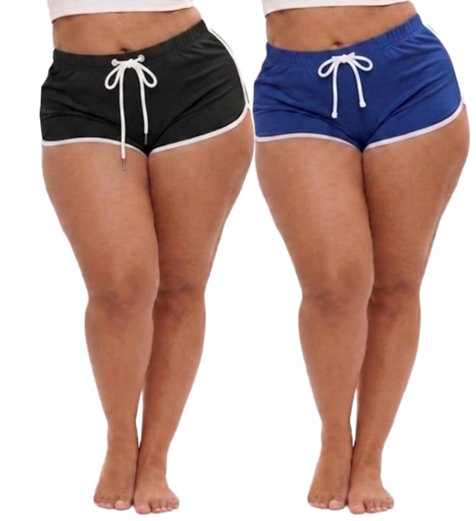 ayvina Womens Shorts Cotton High Waist Casual Summer Shorts for Women Stretchable Lycra Sports Gym Running Workout Yoga|Biker Shorts Cycling Shorts Comfortable Casual Wear Bottomwear-Pack of 2-picture-21