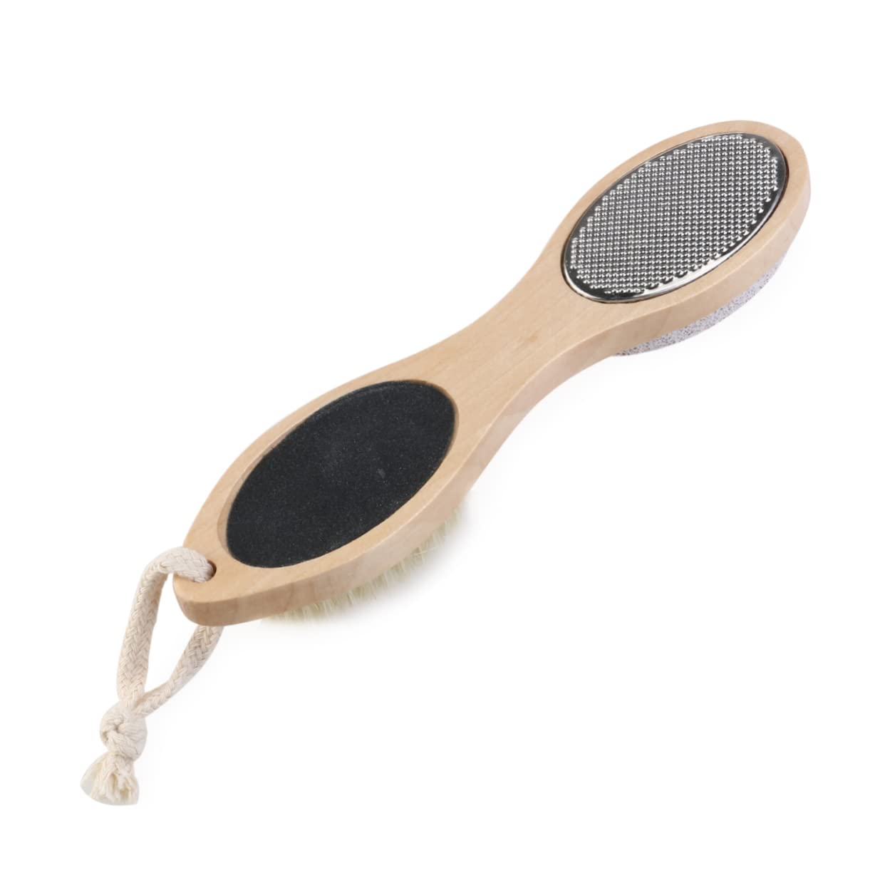Ipetboom Foot File and Reducer Exfoliating Brush with Pumice Stone for Smooth Skin Natural for Foot Care and Dead Skin Removal