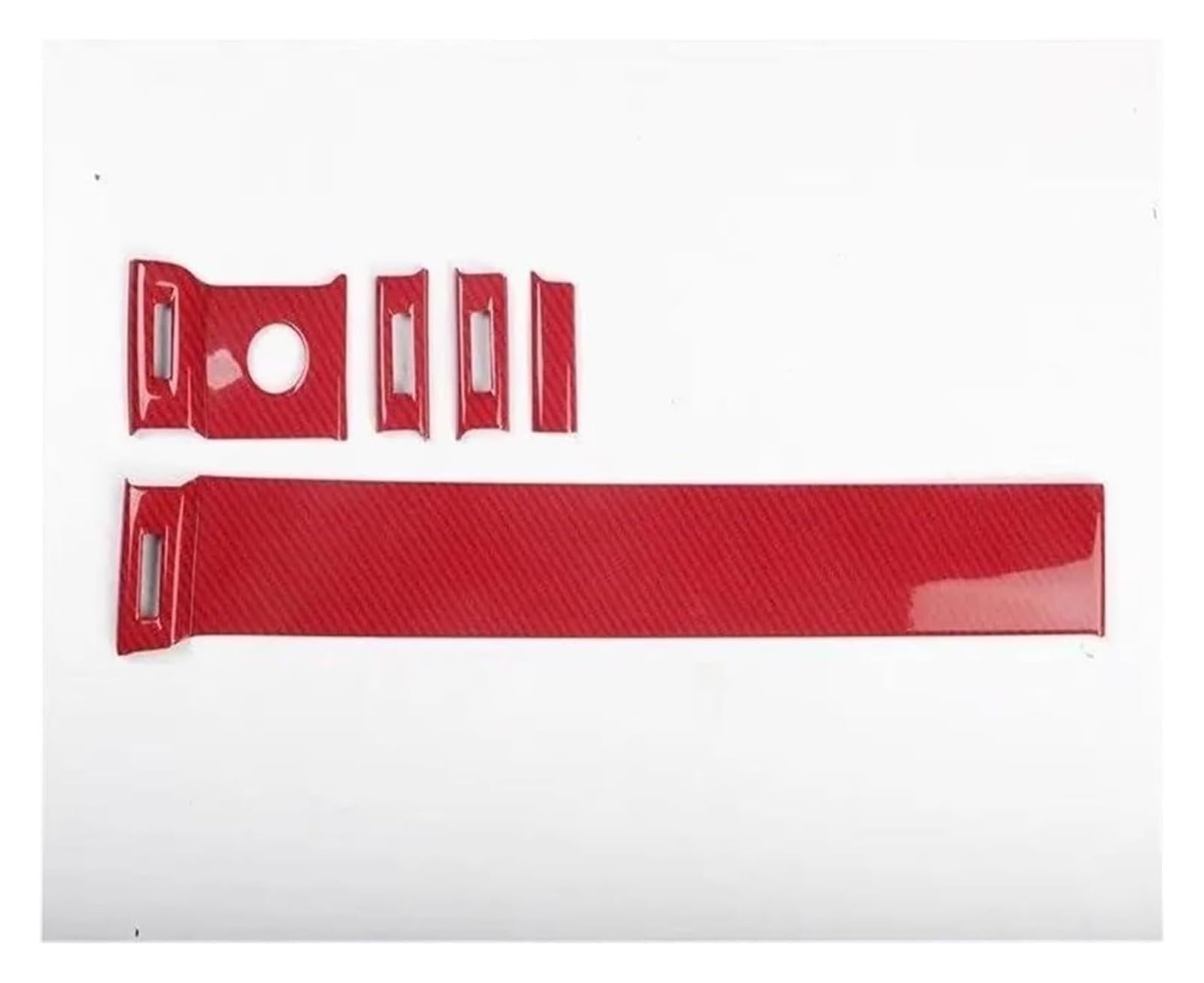 Qwqnsd Red Grain For Land For Rover For Evoque 2012-2018 Car Dashboard Air Outlet Vent Panel Cover Trim Sticker Car Interior Mouldings(Red Grain)