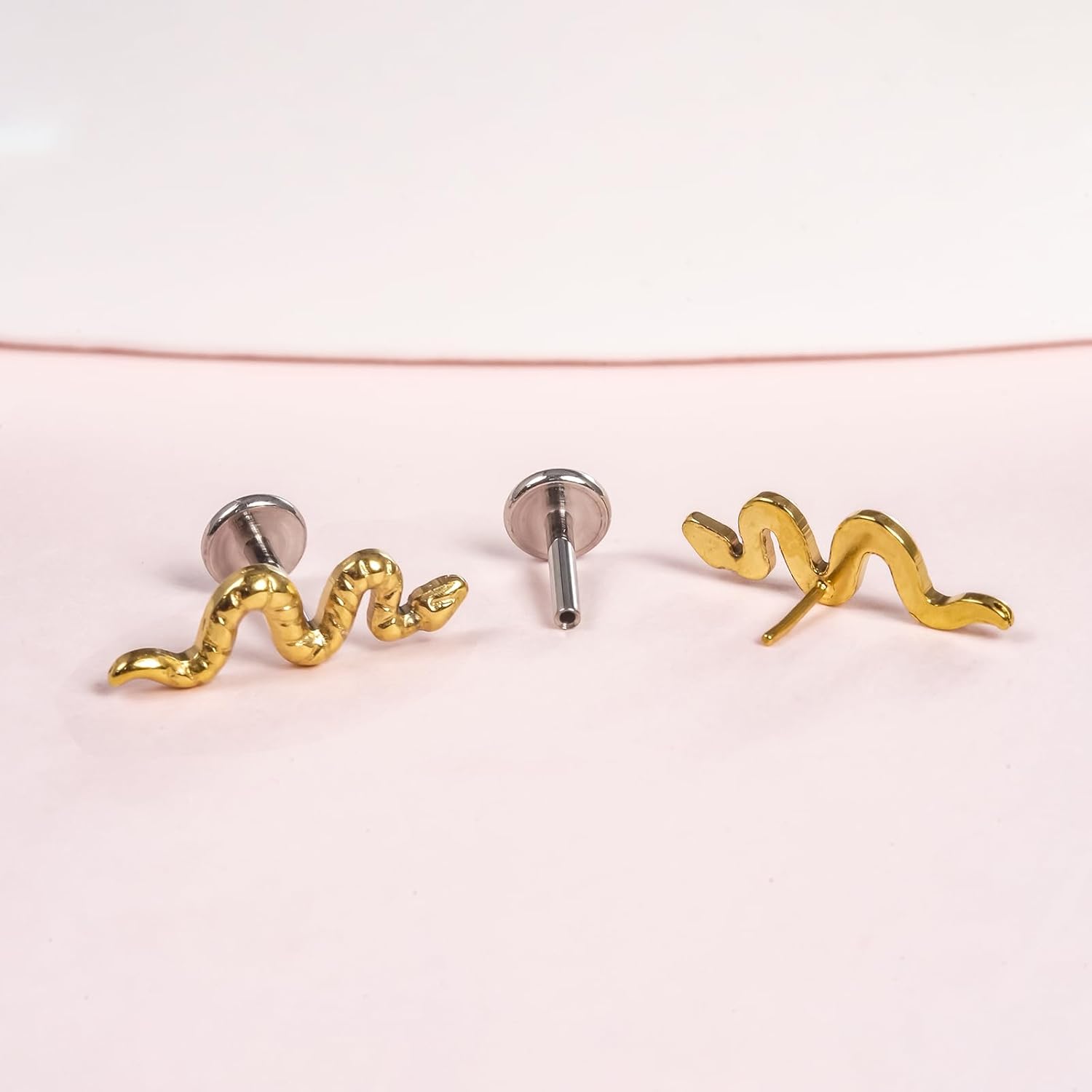 limerencia G23 Hypoallergenic 18g Flat Back Stud Earrings | F136 Implant Grade Titanium Press Fit Threadless Push Pop in Cartilage Helix Labret Lip Monroe Tragus Piercing Studs - Image 3