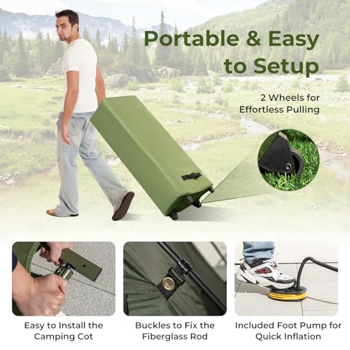 Carpa elevada 5 en 1 para 1 persona KOTEK camping miniatura 5