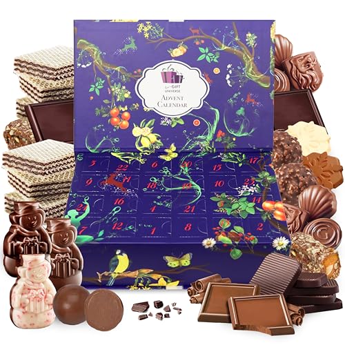 Assorted Chocolate Advent Calendar (Countdown to Christmas Calendar), Selection of 24 Delightful Chocolates, Christmas Gift Idea for Men, Women, Friends, Family, Coworkers