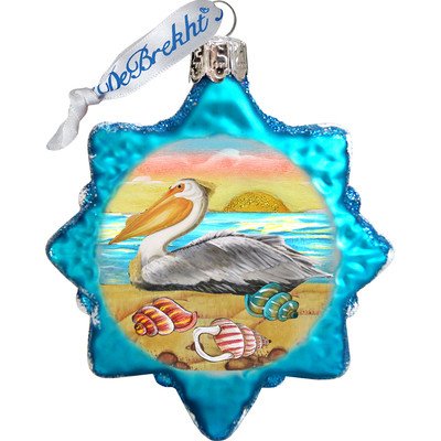 G. DebrekhtPelican Star Coastal Glass Ornament