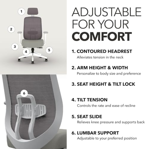 Image of HON Altern Ergonomic Office Chair, Office Desk Computer Chair, Fog